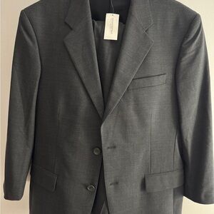 Banana Republic Classic Wool Suit in Dark Grey